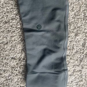 Olive green lululemon high waisted cropped leggings